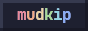 the text 'mudkip' in rainbow font