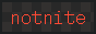 'notnite' on a checkered background